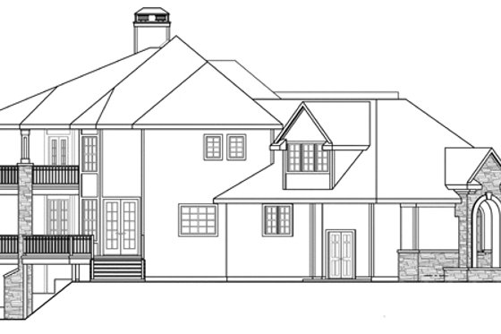 Exterior - Other Elevation House Plan #124-884 - 4 bed, 4.5 bath