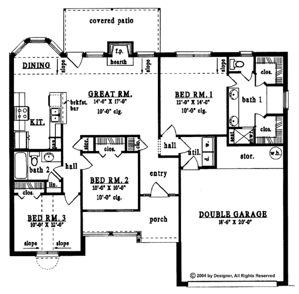 Dream House Plan - Country Floor Plan - Main Floor Plan #42-413