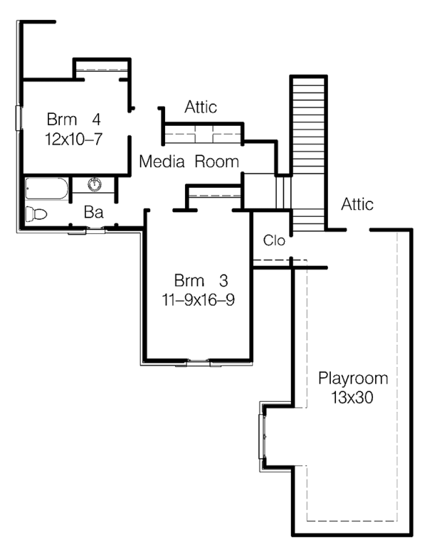 House Plan Design - Country Floor Plan - Upper Floor Plan #15-392