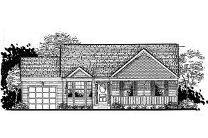 Home Plan - Exterior - Front Elevation for Country House Plan #320-903 - 2 bed, 2 bath