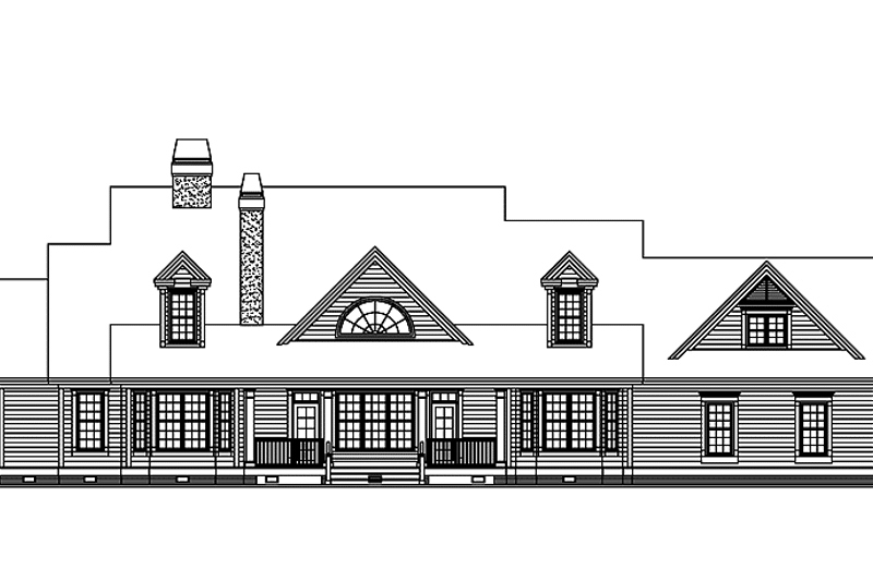Home Plan - Exterior - Rear Elevation for Classical House Plan #929-436 - 4 bed, 3.5 bath