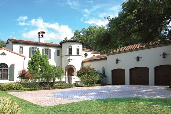 Exterior - Front Elevation 3 for Mediterranean House Plan #1058-15 - 3 bed, 3 bath