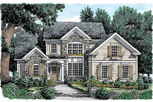 Country Exterior - Front Elevation Plan #927-271