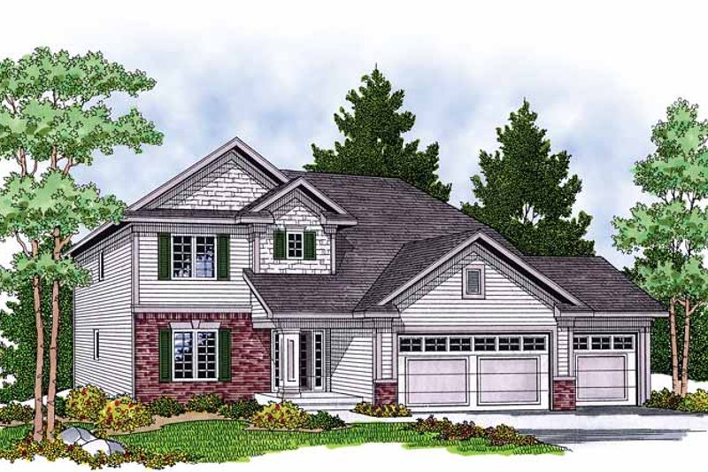 Dream House Plan - Traditional Exterior - Front Elevation Plan #70-1377