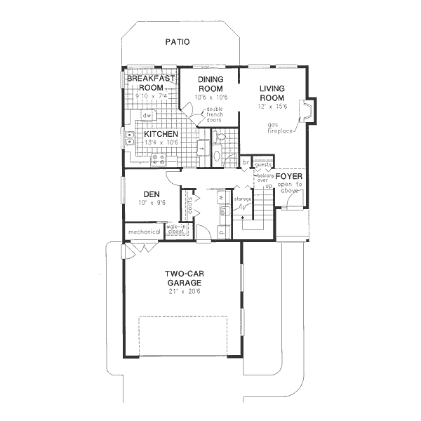 Home Plan - European Floor Plan - Main Floor Plan #18-9040