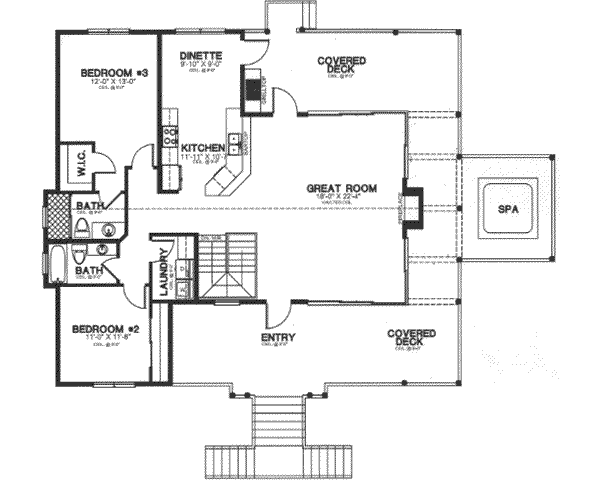 Log Floor Plan - Main Floor Plan #115-158