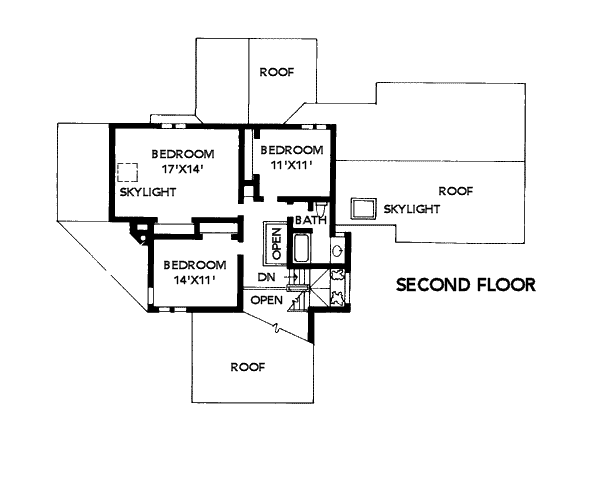 Contemporary Floor Plan - Upper Floor Plan #312-842