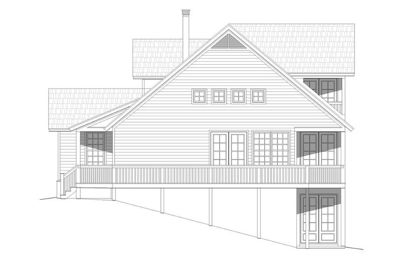 House Blueprint - Exterior - Other Elevation for Country House Plan #932-9 - 2 bed, 2 bath