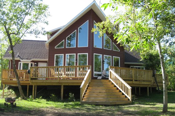 Exterior - Front Elevation 3 for Cabin House Plan #124-264 - 3 bed, 2.5 bath