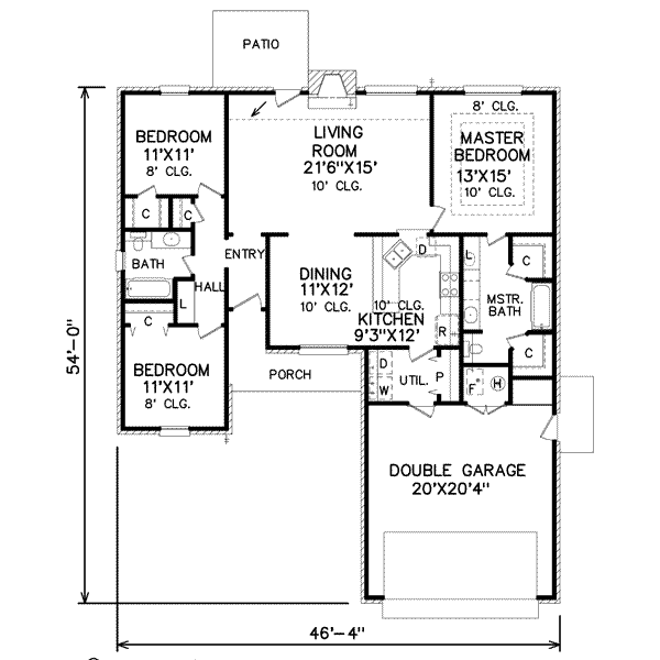 Traditional Floor Plan - Main Floor Plan #65-212