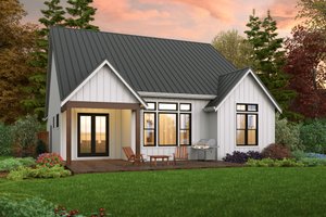 Exterior - Rear Elevation for Farmhouse House Plan #48-1032 - 3 bed, 2 bath