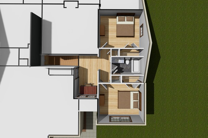 House Plan Design - Floor Plan - Upper Floor for European House Plan #20-1838 - 3 bed, 3 bath