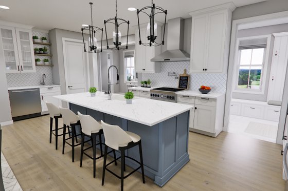 Interior - Kitchen 2 for Farmhouse House Plan #51-1277 - 4 bed, 4.5 bath