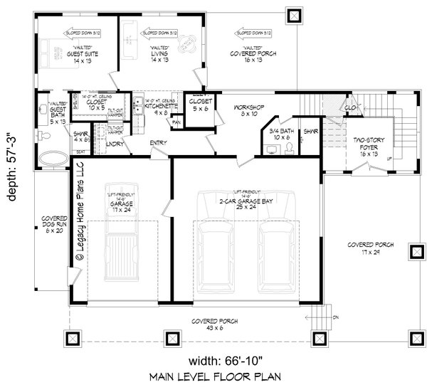 House Design - Modern Floor Plan - Main Floor Plan #932-714