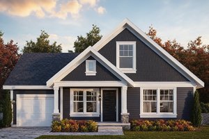 Exterior - Front Elevation 4 for Traditional House Plan #124-398 - 3 bed, 2 bath