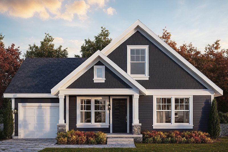Architectural House Design - Exterior - Front Elevation 4 for Traditional House Plan #124-398 - 3 bed, 2 bath