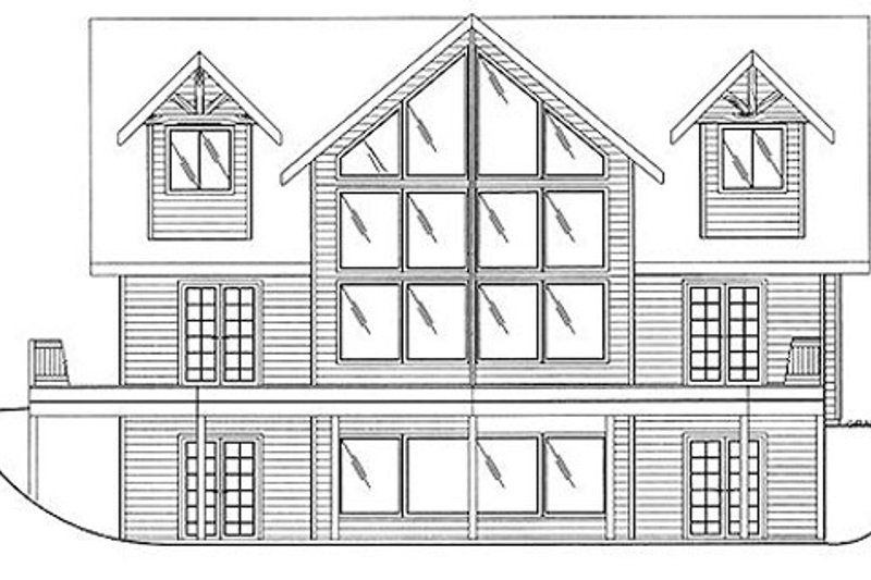 Dream House Plan - Exterior - Rear Elevation for Country House Plan #117-301 - 3 bed, 2.5 bath