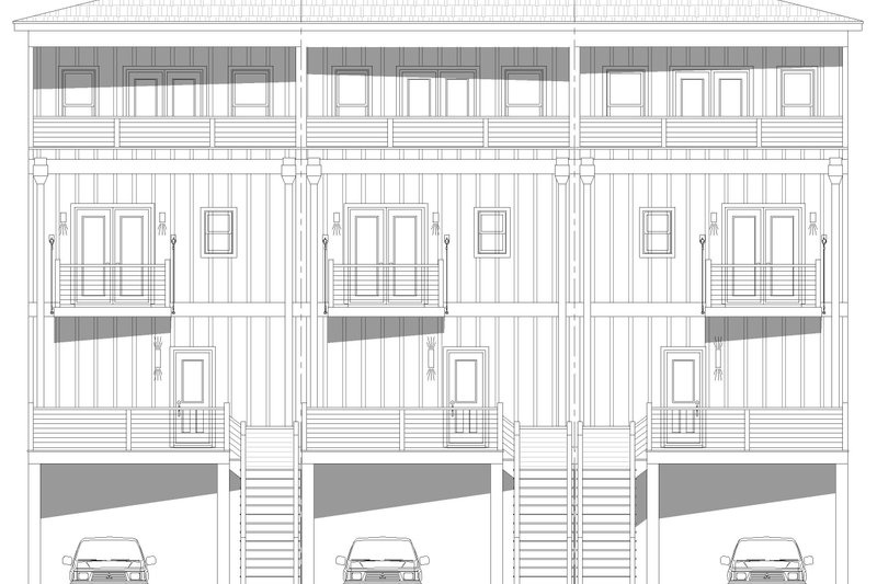 Home Plan - Exterior - Rear Elevation for Modern House Plan #932-1213 - 3 bed, 3.5 bath