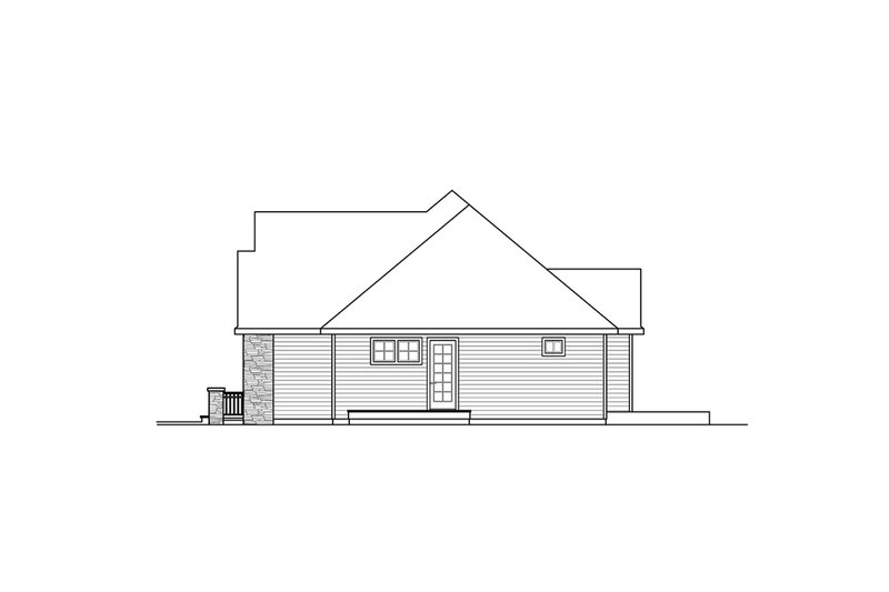 Architectural House Design - Exterior - Other Elevation 1 for Ranch House Plan #124-1351 - 3 bed, 2.5 bath