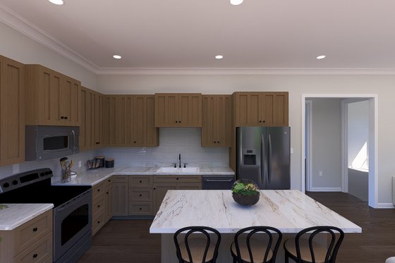 Interior - Kitchen for European House Plan #1060-325 - 2 bed, 1.5 bath