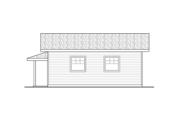 Exterior - Other Elevation for Traditional House Plan #124-1267, 1 bath