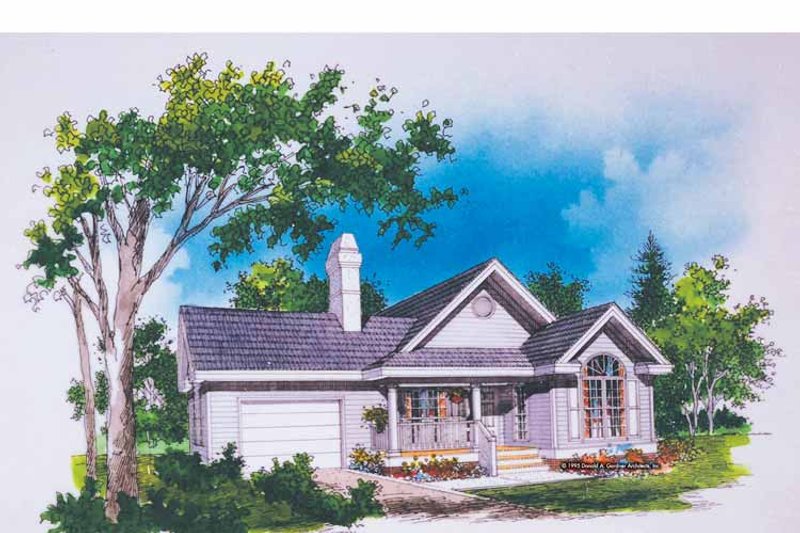 Architectural House Design - Ranch Exterior - Front Elevation Plan #929-230