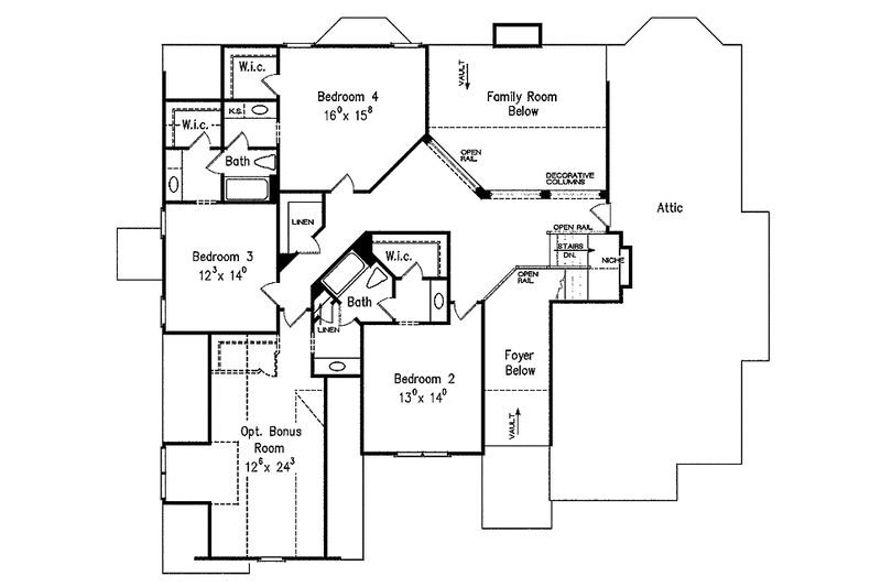 Home Plan - Floor Plan - Upper Floor for Country House Plan #927-373 - 5 bed, 4.5 bath