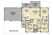 European Style House Plan - 3 Beds 2.5 Baths 1819 Sq/Ft Plan #1070-258 Floor 