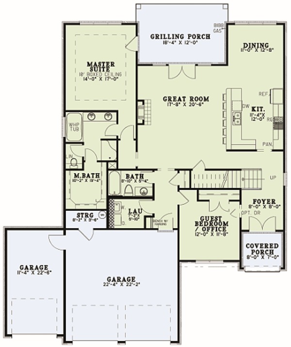 House Plan Design - European Floor Plan - Main Floor Plan #17-2597