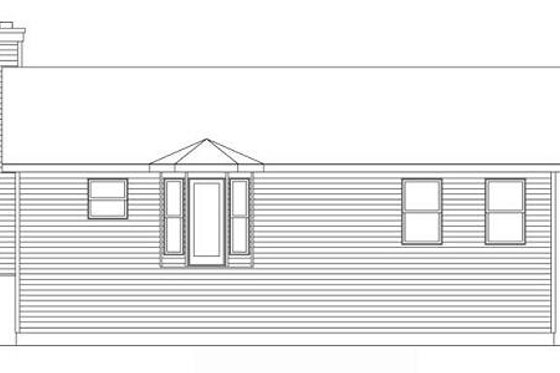 Exterior - Rear Elevation for Traditional House Plan #22-537 - 3 bed, 2 bath