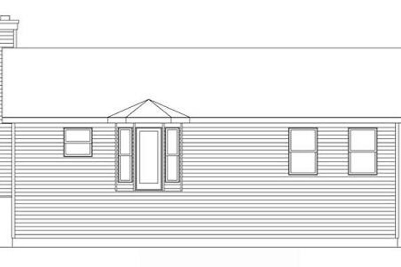 Home Plan - Exterior - Rear Elevation for Traditional House Plan #22-537 - 3 bed, 2 bath