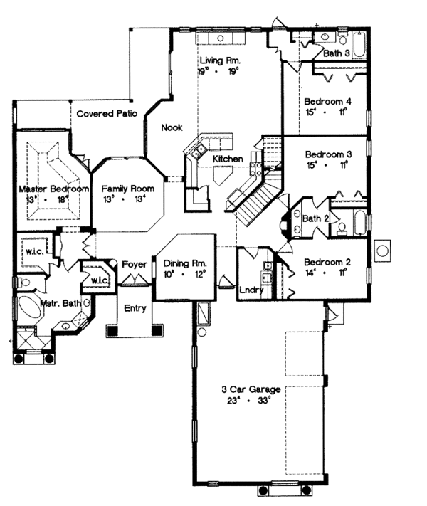 House Plan Design - Mediterranean Floor Plan - Main Floor Plan #417-693