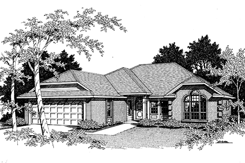 House Blueprint - Craftsman Exterior - Front Elevation Plan #14-261