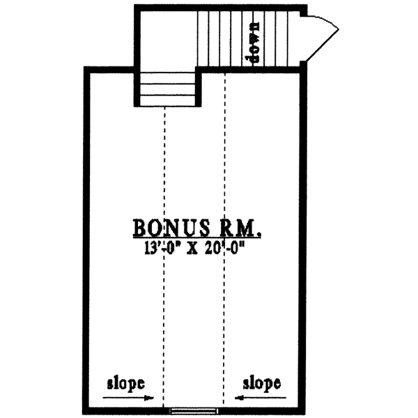 Floor Plan - Other Floor for Country House Plan #42-304 - 3 bed, 2 bath