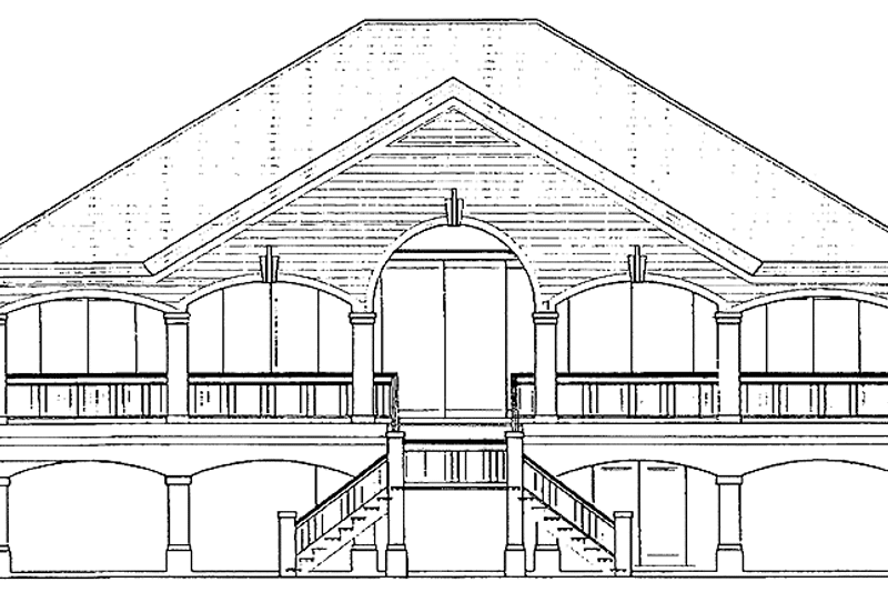Home Plan - Exterior - Rear Elevation 2 for Southern House Plan #930-163 - 3 bed, 3 bath
