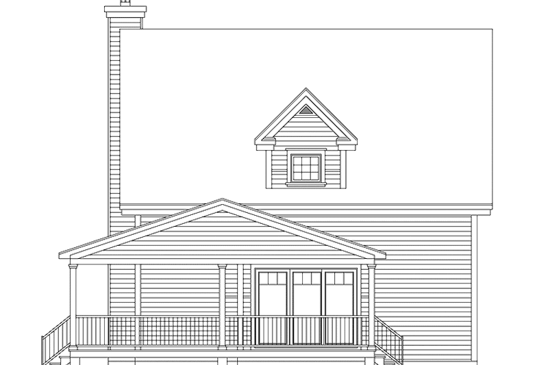 Dream House Plan - Exterior - Rear Elevation for Country House Plan #23-2502 - 3 bed, 2.5 bath