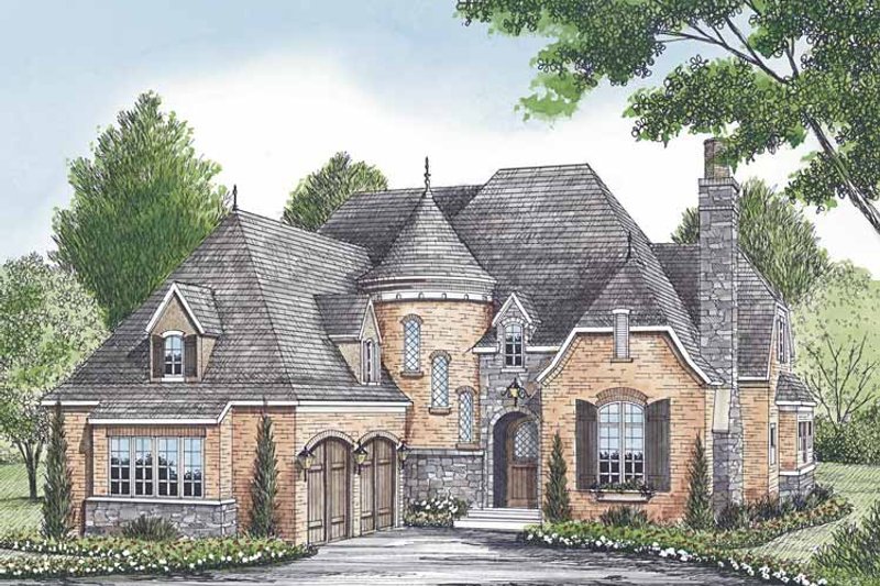 Architectural House Design - European Exterior - Front Elevation Plan #453-580