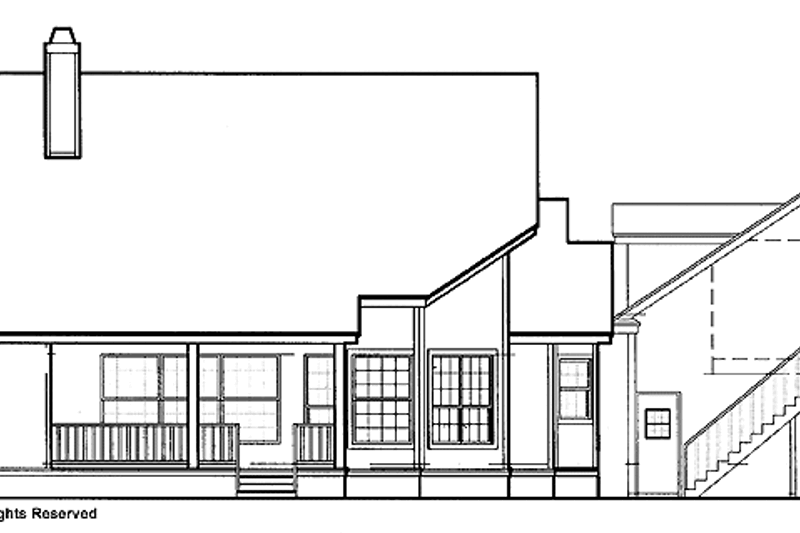 Home Plan - Exterior - Rear Elevation for Mediterranean House Plan #417-643 - 3 bed, 2.5 bath