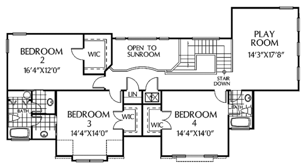 Dream House Plan - European Floor Plan - Upper Floor Plan #999-116