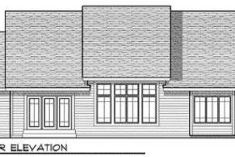 Architectural House Design - Exterior - Rear Elevation for Ranch House Plan #70-681 - 3 bed, 2 bath