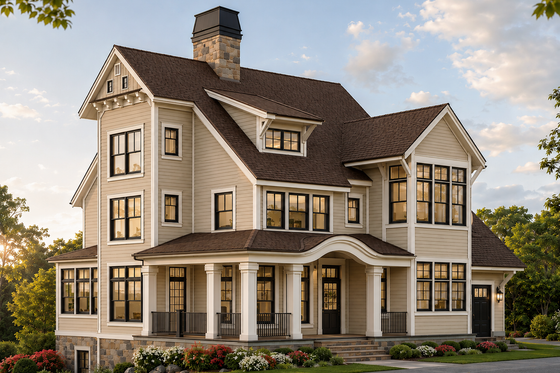 Exterior - Front Elevation 6 for Victorian House Plan #928-76 - 4 bed, 2.5 bath
