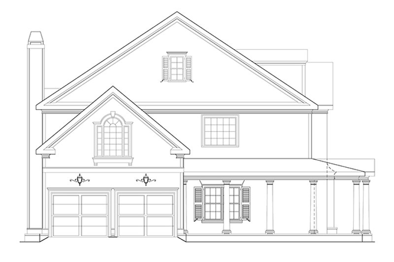 House Blueprint - Exterior - Other Elevation 1 for Classical House Plan #927-882 - 5 bed, 4 bath