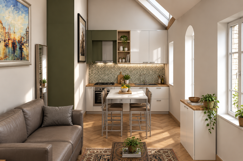 Dream House Plan - Interior - Kitchen for European House Plan #542-5 - 2 bed, 1 bath