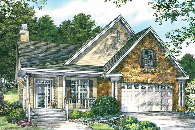 Architectural House Design - Country Exterior - Front Elevation Plan #929-728