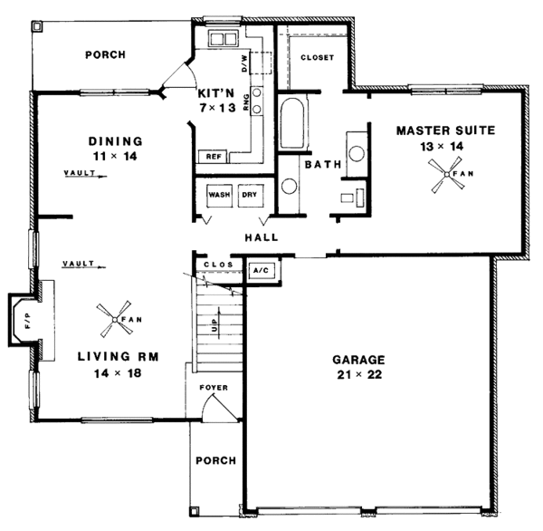 Home Plan - Contemporary Floor Plan - Main Floor Plan #14-265