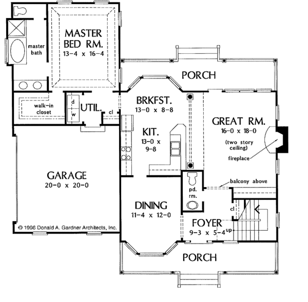 Architectural House Design - Country Floor Plan - Main Floor Plan #929-252