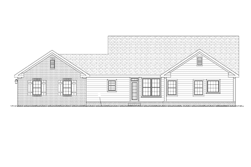 Home Plan - Exterior - Rear Elevation for Traditional House Plan #513-2121 - 4 bed, 2.5 bath