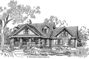 Country Exterior - Front Elevation Plan #929-213
