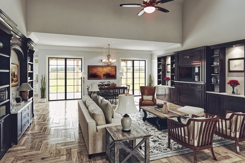 House Design - Interior - Family Room for Craftsman House Plan #54-591 - 3 bed, 2.5 bath