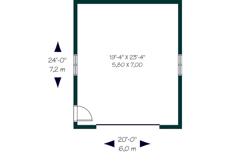 House Design - Floor Plan - Main Floor for Traditional House Plan #23-2189, 0 bath